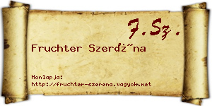 Fruchter Szeréna névjegykártya